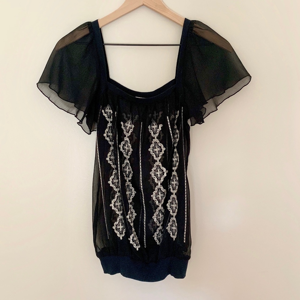 Esprit Black Sheer Top